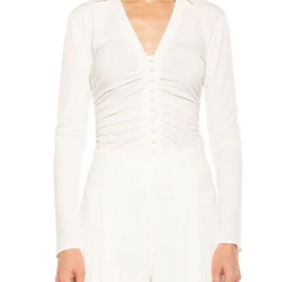 NEW ALEXIA ADMOR ALINA COLLARED SHIRT SIZE XL COLOR IVORY LONG SLEEVE - Picture 4 of 4